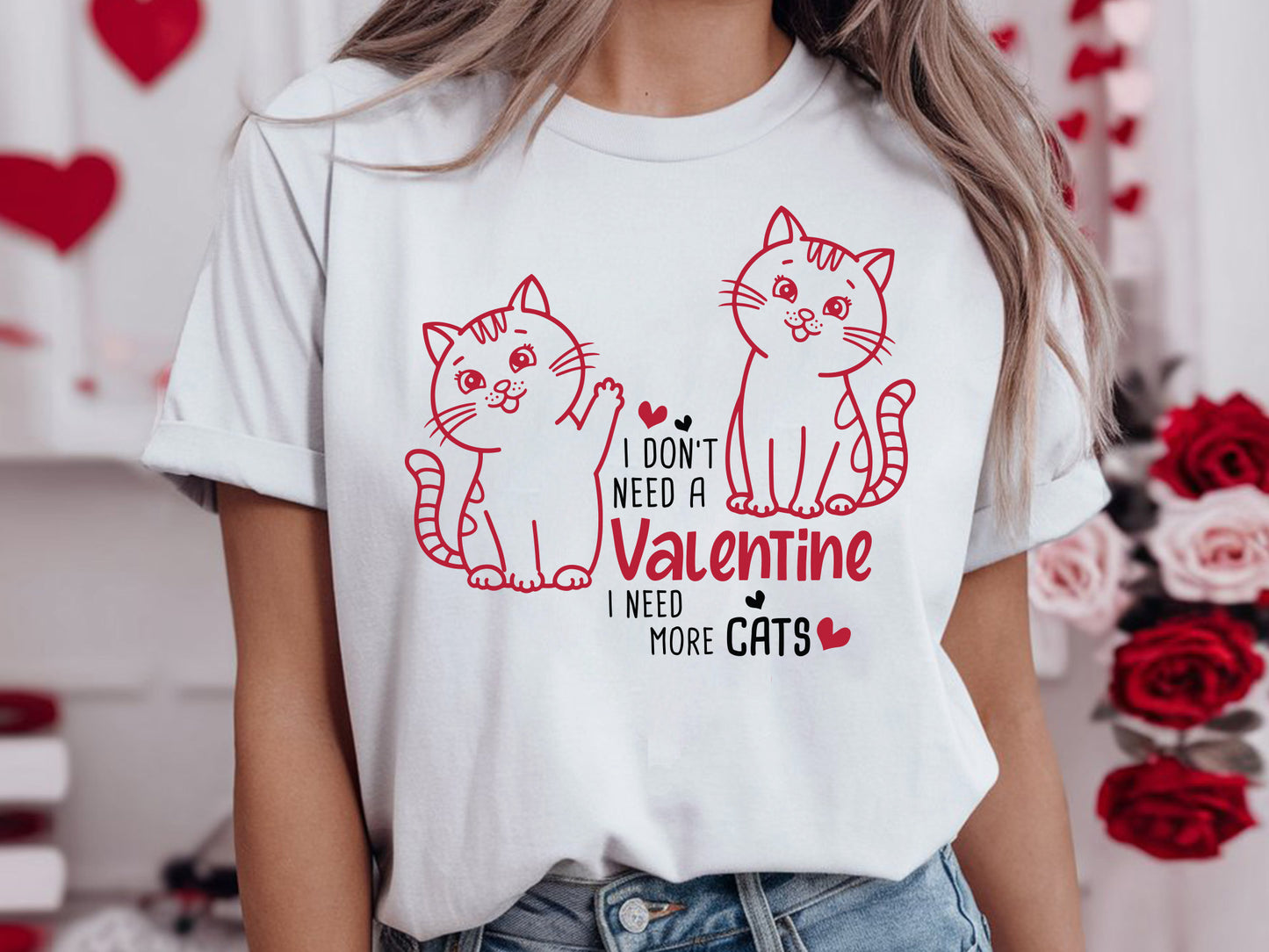 Funny I Don't Need a Valentine I Need More Cats SVG