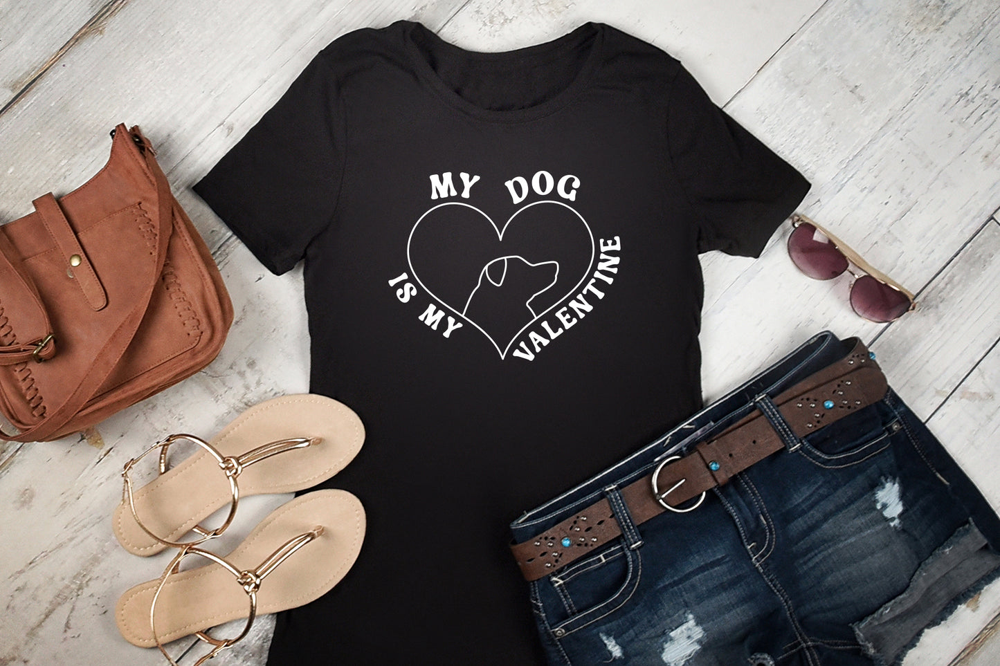 Funny My Dog is My Valentine SVG Graphic