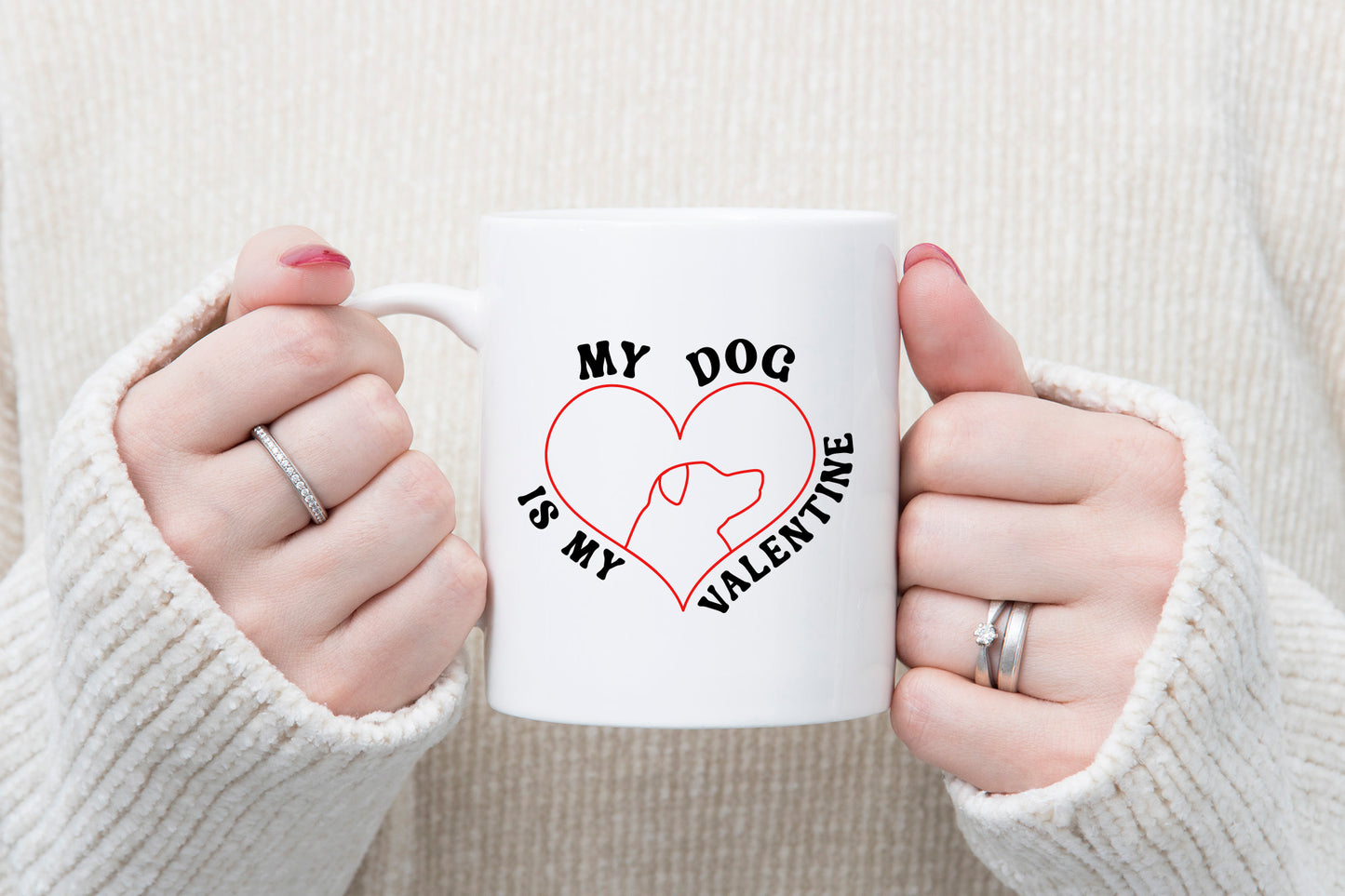 Funny My Dog is My Valentine SVG Graphic