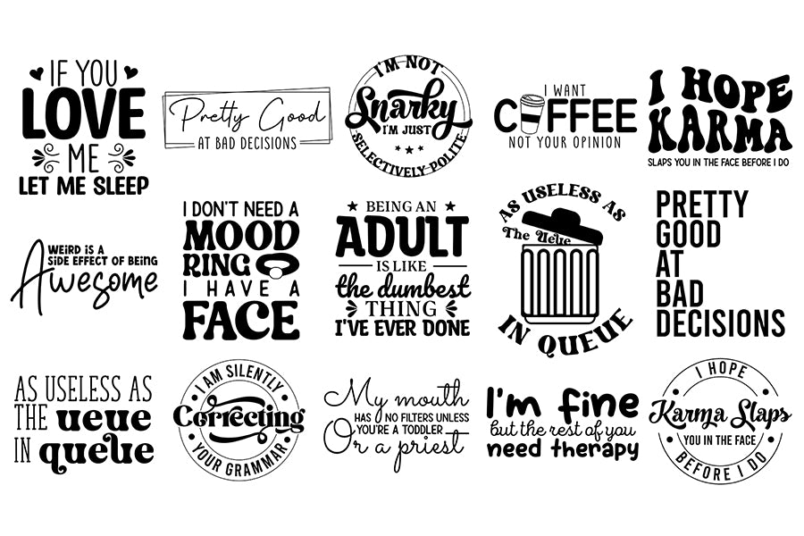 Funny Quotes SVG Bundle