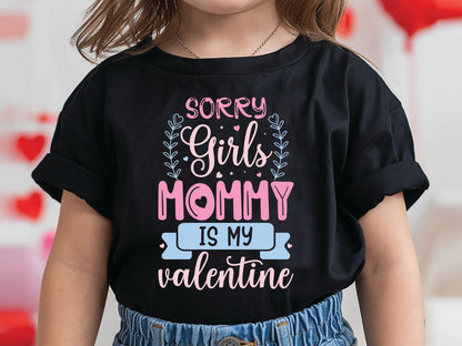 Funny Sorry Girls Mommy Is My Valentine Kids SVG