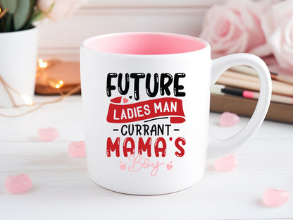 Future Ladies Man Current Mama's Boy - Kids Valentine SVG