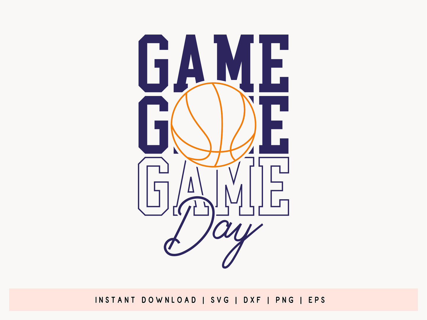 Game Day Basketball SVG Design