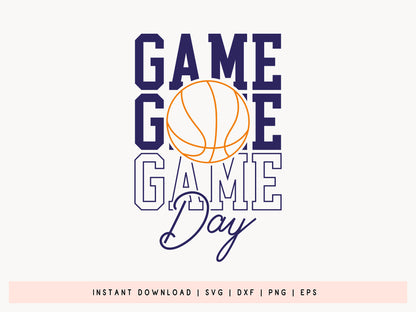 Game Day Basketball SVG Design