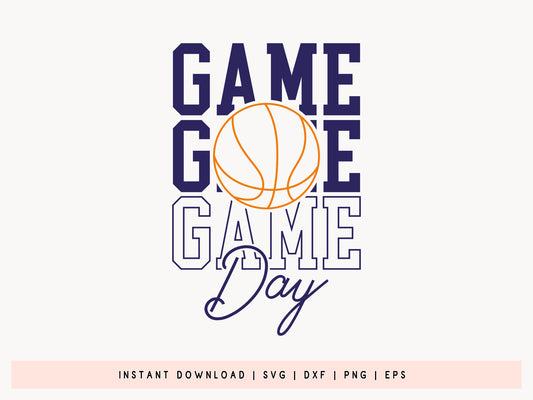 Game Day Basketball SVG Design