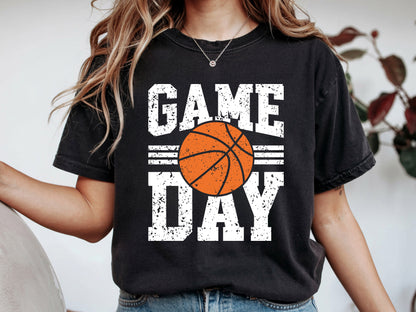 Game Day, Distressed Texture Basketball SVG