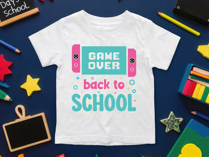Game Over Back to School SVG