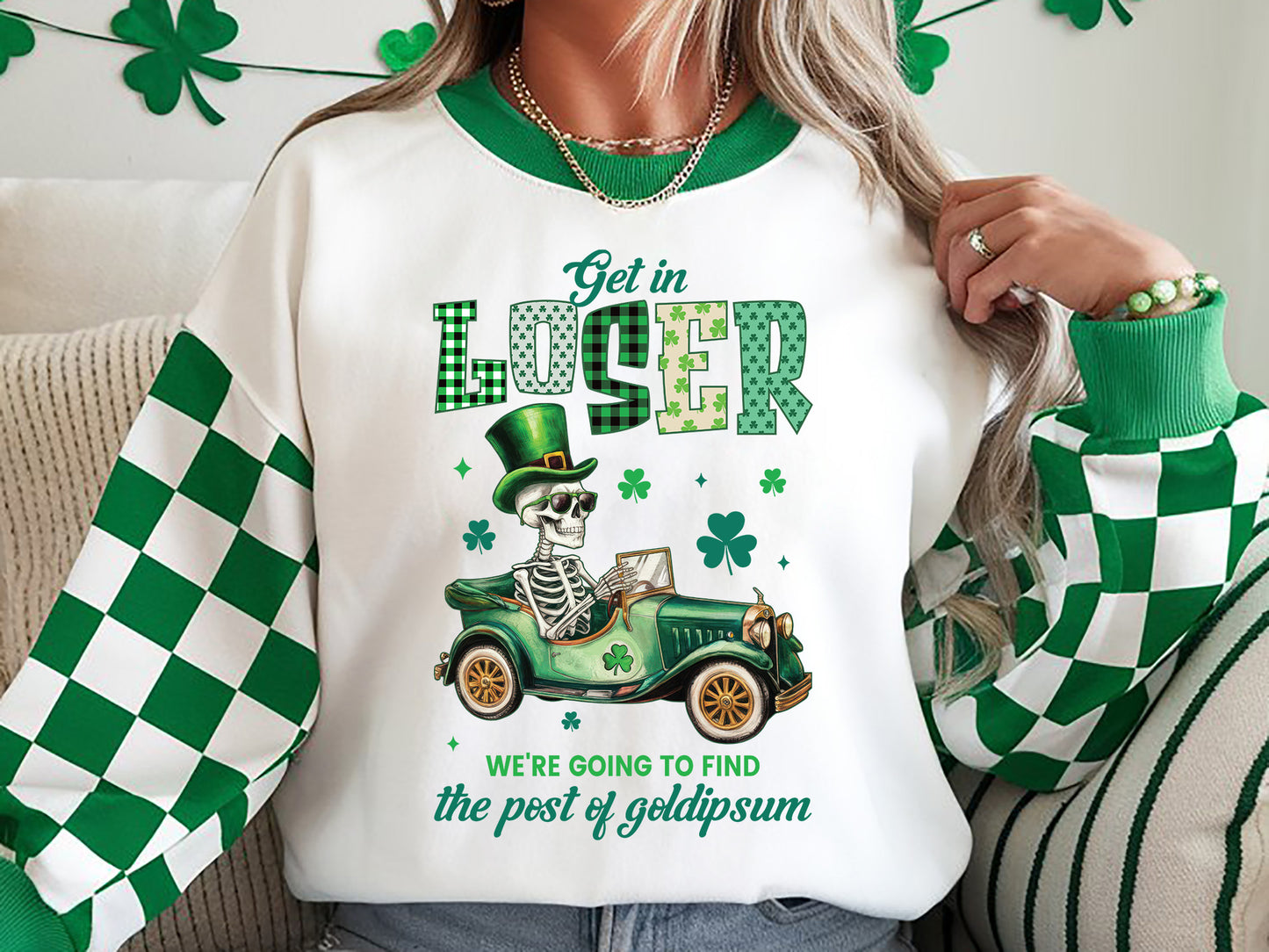 Get in Loser, St Patrick's Day Sublimation PNG Design