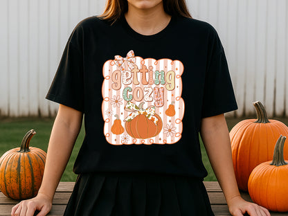 Getting Cozy, Coquette Bow Fall Sublimation PNG