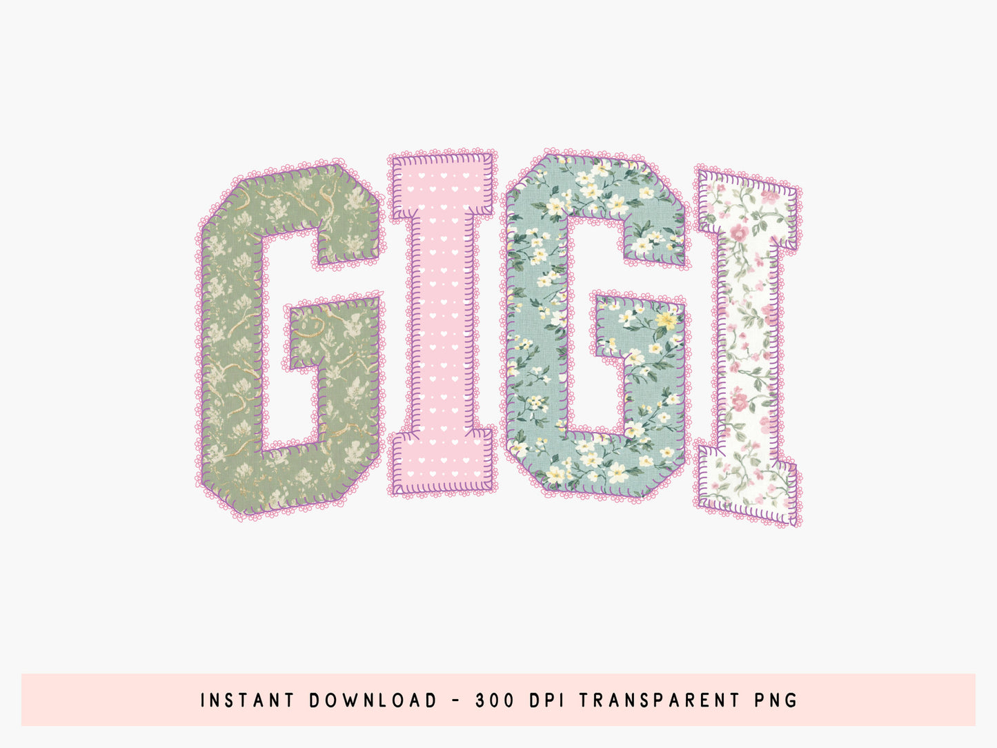 Gigi Floral Dainty Lace Sublimation Design