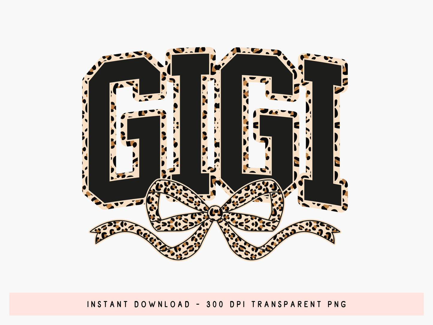 Gigi Leopard Coquette Bow Sublimation Print