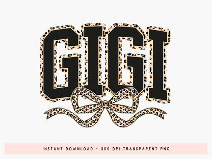 Gigi Leopard Coquette Bow Sublimation Print