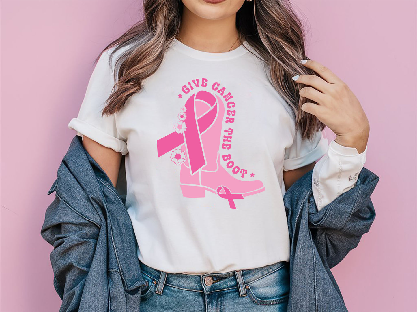 Give Cancer the Boot - Breast Cancer SVG