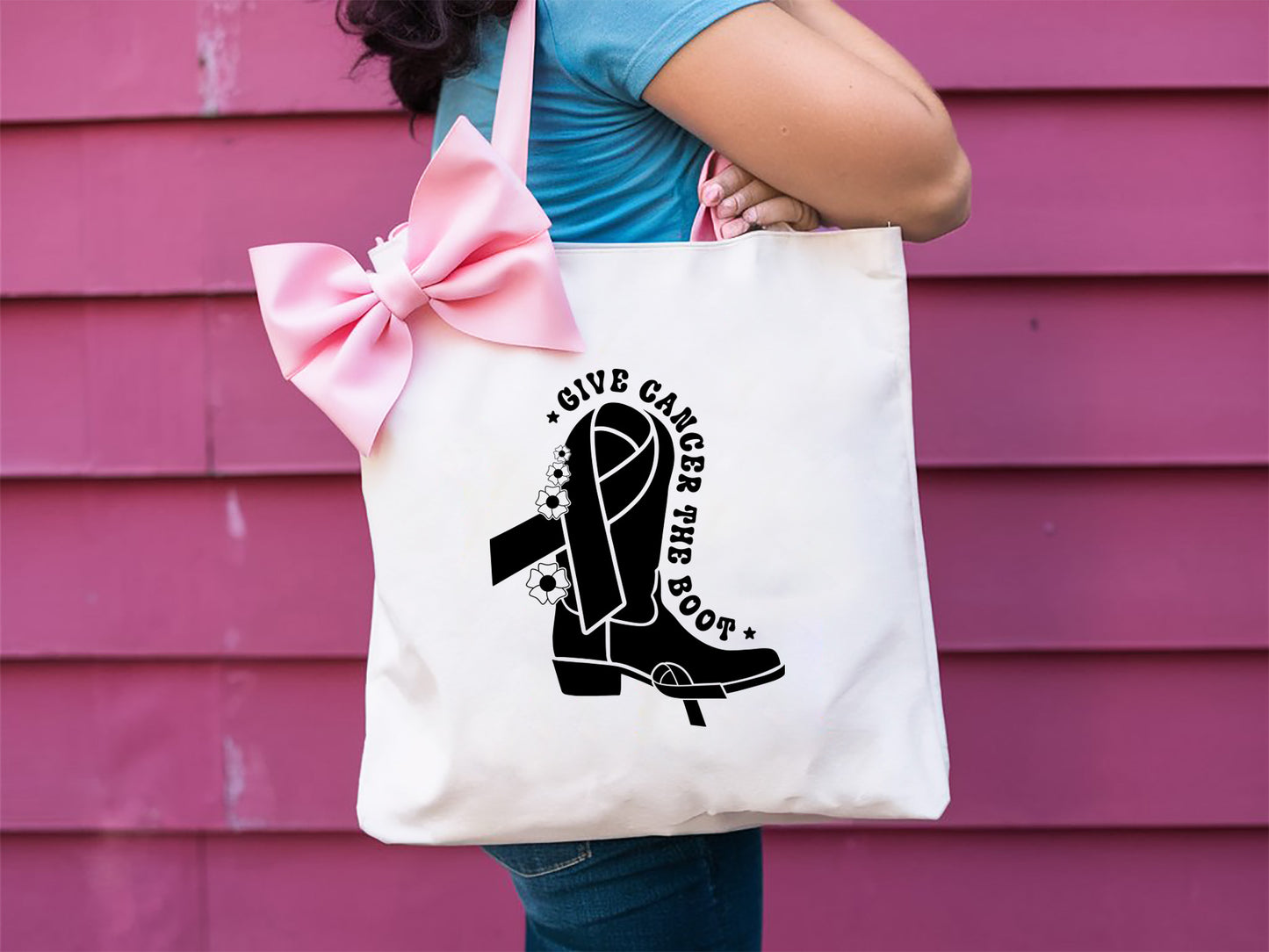 Give Cancer the Boot - Breast Cancer SVG