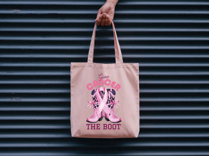 Give Cancer the Boot - Breast Cancer Sublimation Design