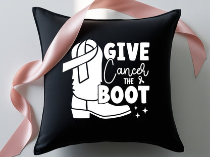 Give Cancer the Boot - Free Breast Cancer SVG