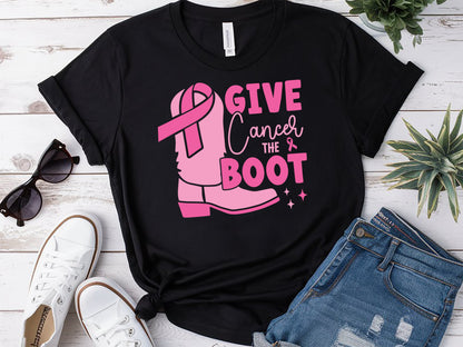 Give Cancer the Boot - Free Breast Cancer SVG