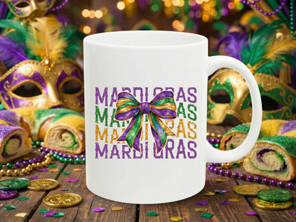 Glitter Coquette Mardi Gras Sublimation PNG