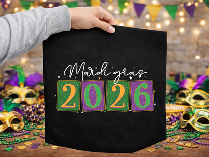 Glitter Mardi Gras 2026 Sublimation Design