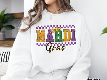 Glitter Mardi Gras Sublimation Print