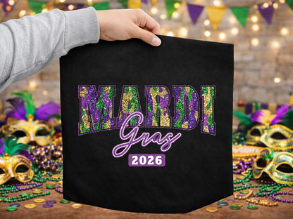 Glitter Preppy Mardi Gras 2026 Sublimation
