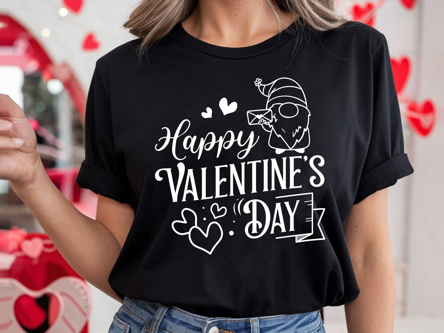 Gnome Happy Valentine's Day SVG Graphic