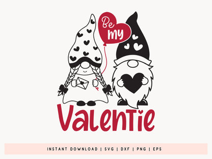 Gnomes Be My Valentine SVG Design