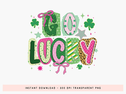 Go Lucky, Preppy St Patrick's Sublimation Design