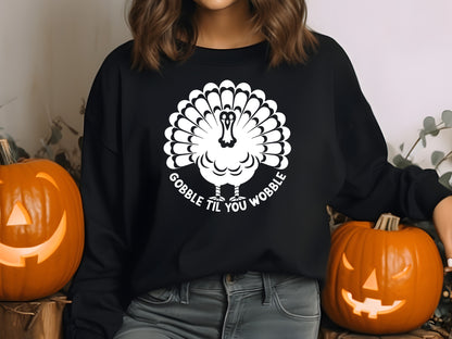 Gobble Til You Wobble - Turkey Thanksgiving SVG