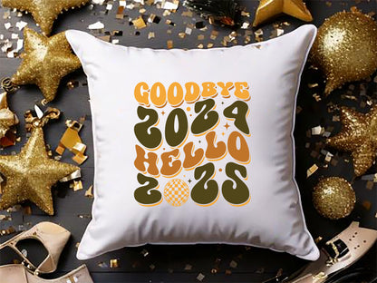 Goodbye 2024 Hello 2025 - Retro New Year SVG