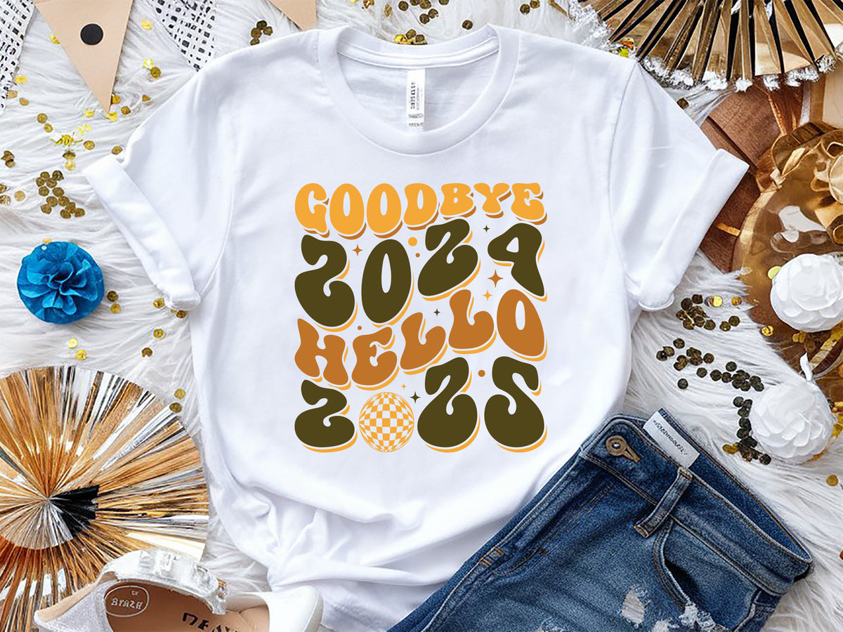 Goodbye 2024 Hello 2025 - Retro New Year SVG – Craft Lab SVG