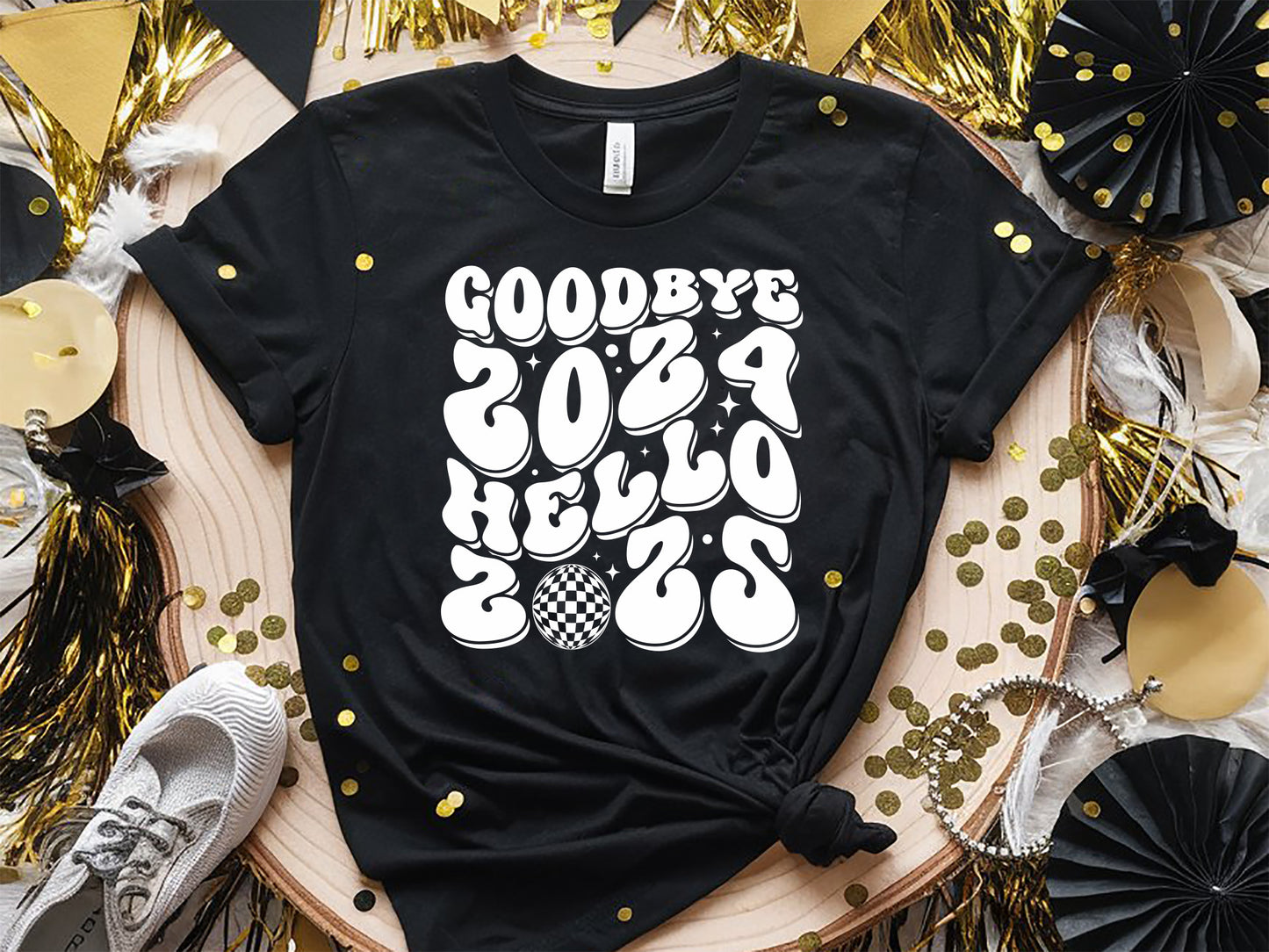 Goodbye 2024 Hello 2025 - Retro New Year SVG