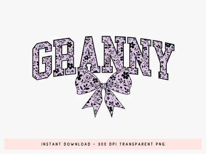 Granny Floral Coquette Mother's Day Sublimation