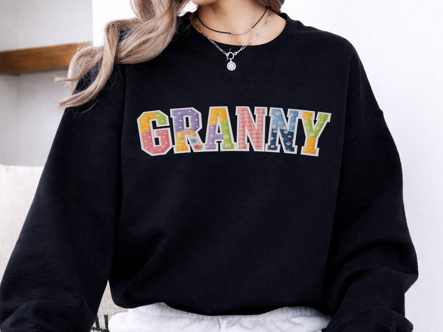 Granny Floral Patchwork PNG Sublimation