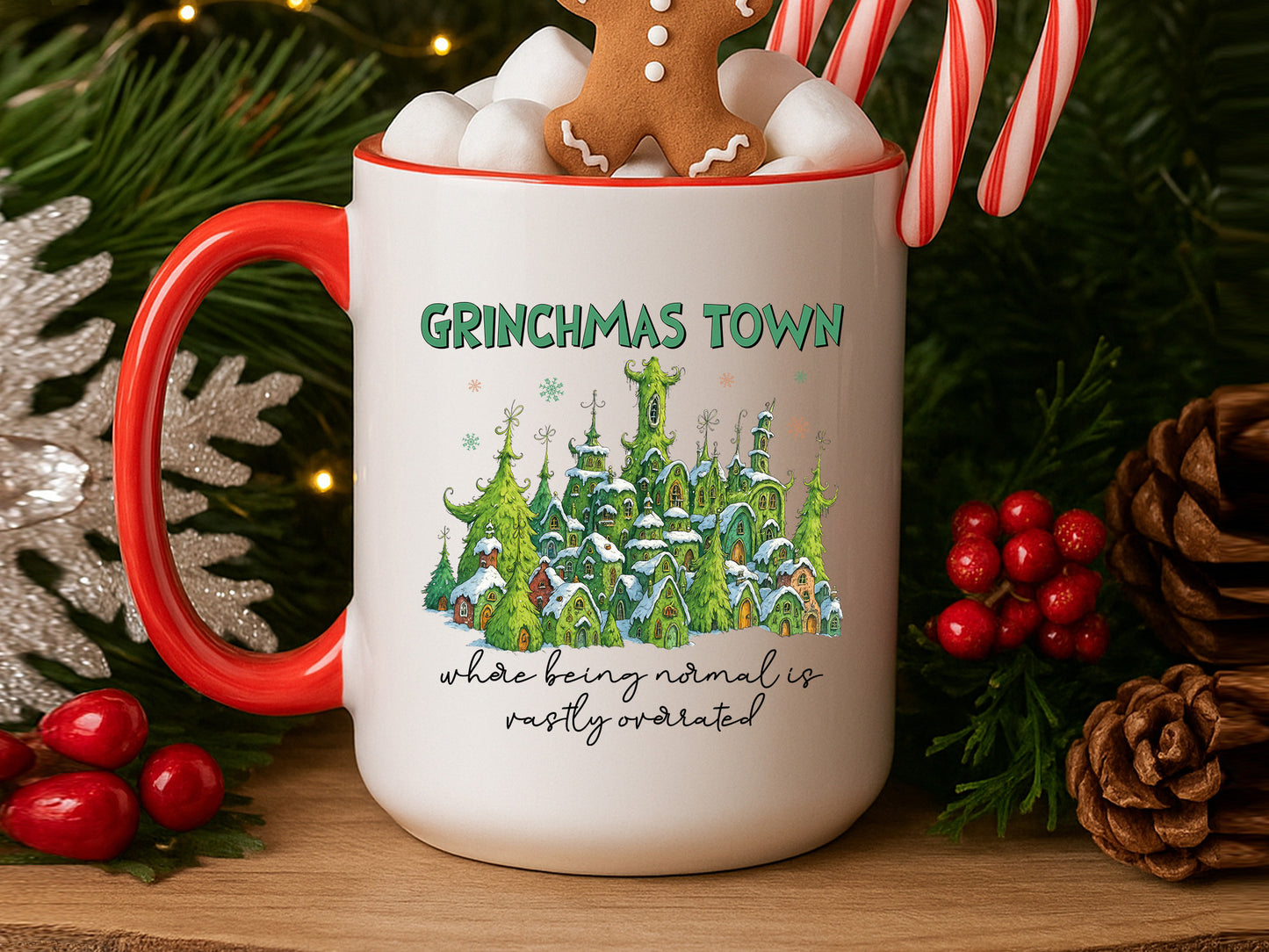 Grinchmas Town, Christmas Sublimation Print
