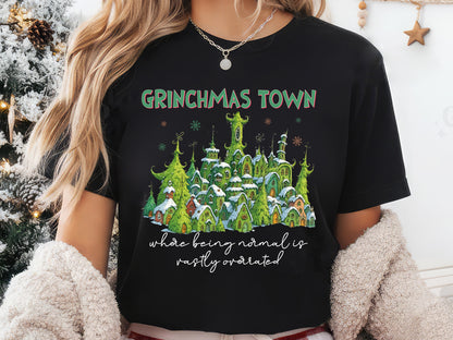 Grinchmas Town, Christmas Sublimation Print