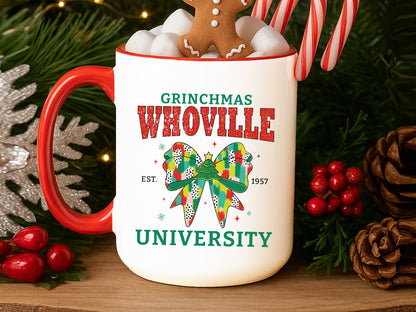 Grinchmas Whoville University, Coquette Christmas Sublimation