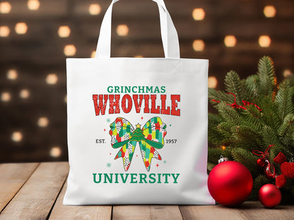 Grinchmas Whoville University, Coquette Christmas Sublimation