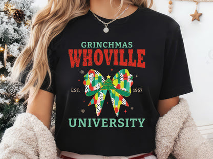 Grinchmas Whoville University, Coquette Christmas Sublimation