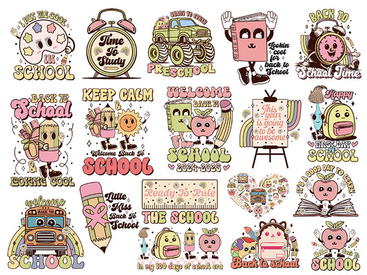 Groovy Back to School Sublimation Bundle