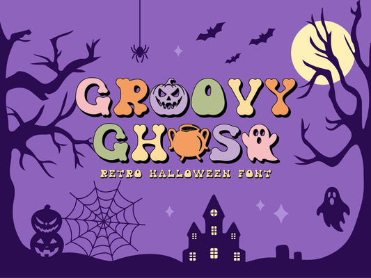 Groovy Ghost - A Retro Halloween Font