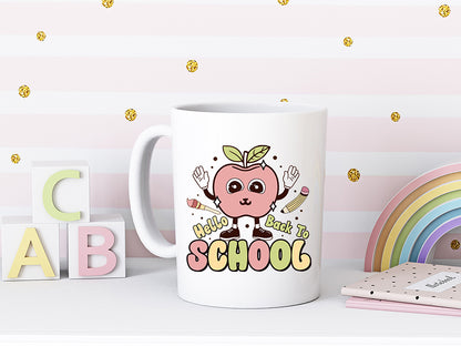 Groovy Hello Back to School Sublimation Design