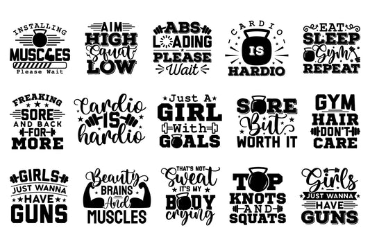 Gym Workout SVG Bundle
