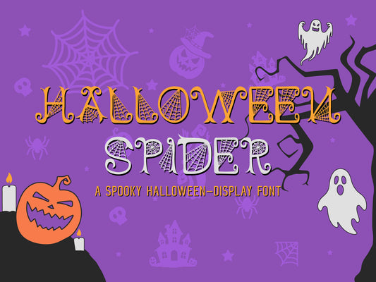 Halloween Spider - A Spooky Display Font