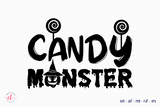 Halloween SVG, Candy Monster Cut File