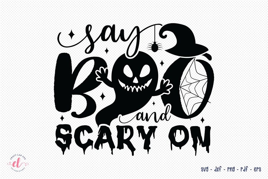 Say Boo and Scary on SVG - Halloween SVG