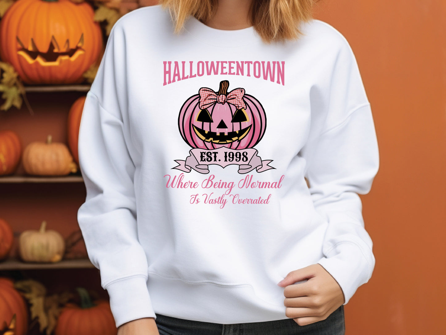 Halloweentown - Pink Halloween Sublimation Art