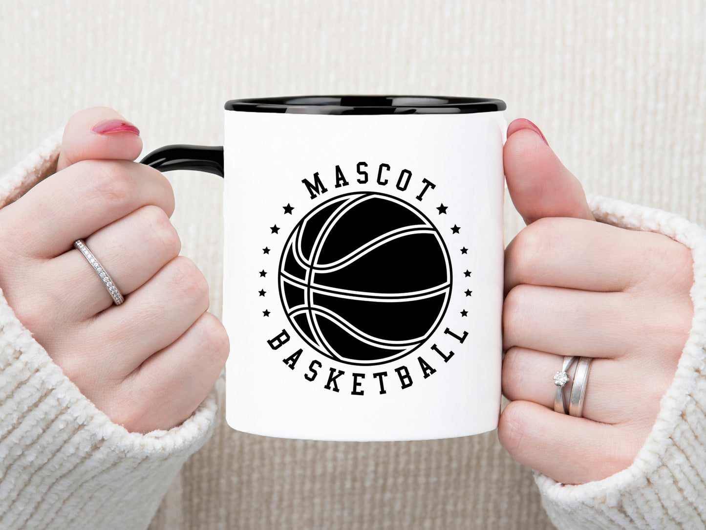 Hand Drawn Mascot Basketball SVG