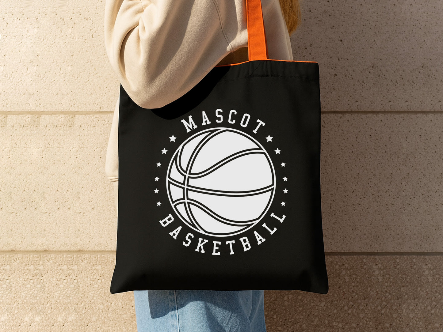 Hand Drawn Mascot Basketball SVG