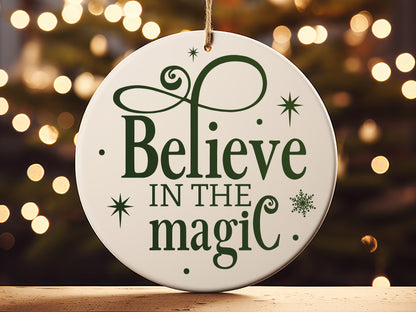 Handcrafted Christmas Ornament Svg - Believe in the Magic